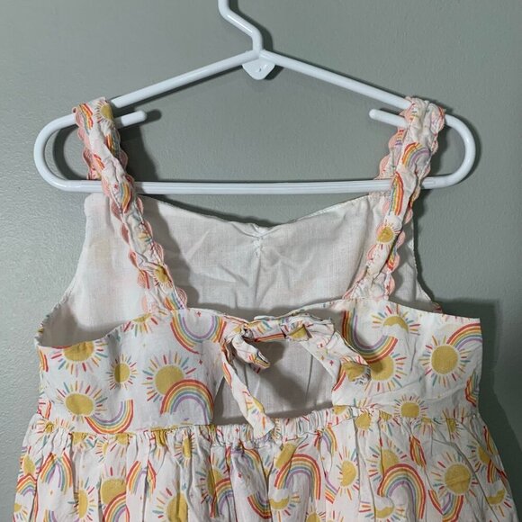 5/$25 Cynthia Rowley rainbow strappy lined twirl flutter dress - Picture 5 of 6